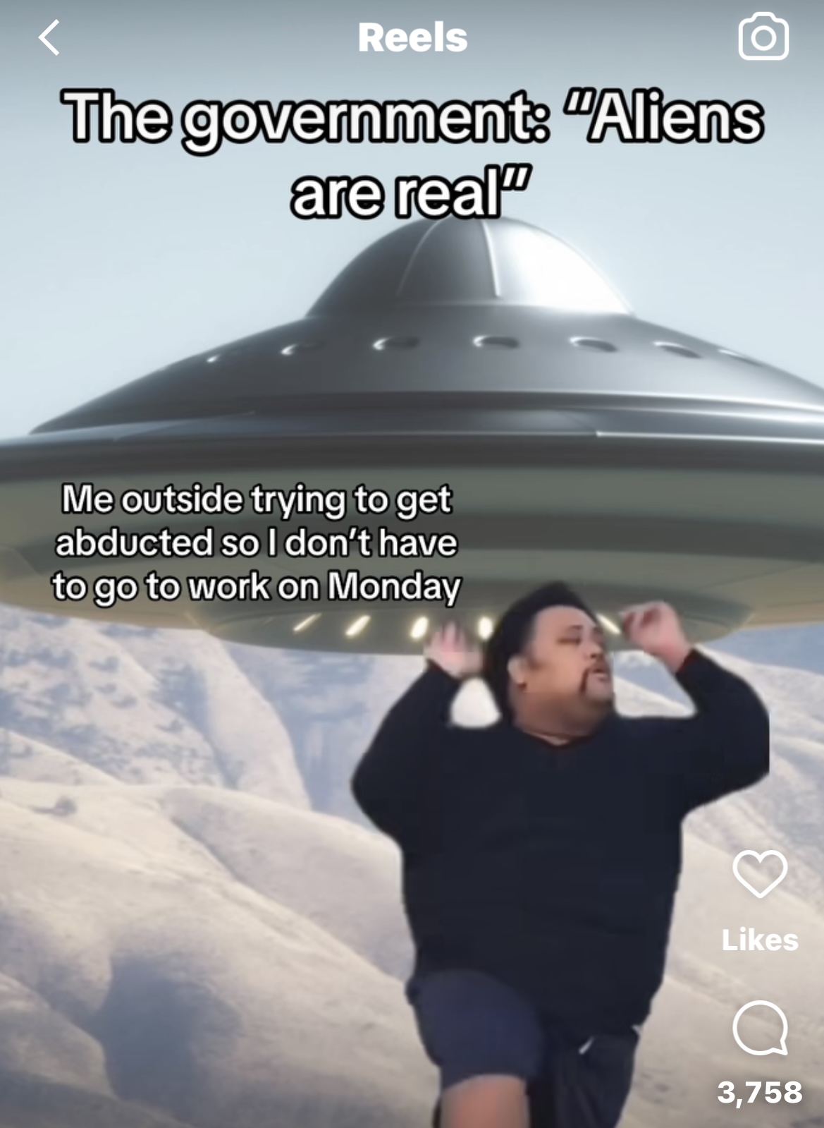 Aliens I'm here | Work Memes - Blind