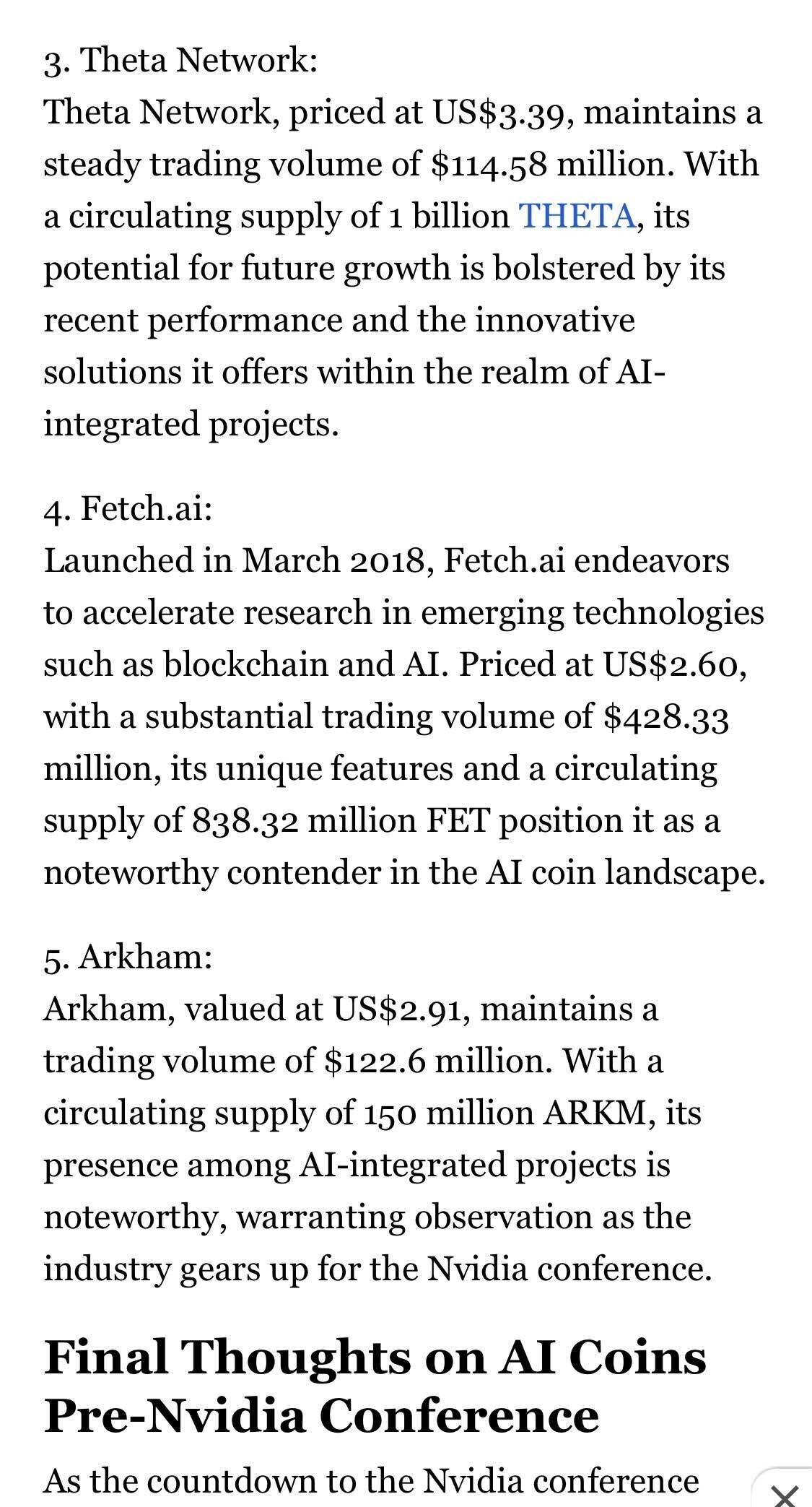 블라인드 | 암호화폐: 내일 시작하는 2024 엔비디아 AI 컨퍼런스 참여 코인들