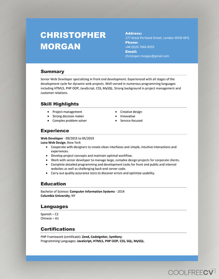 Good looking resumes