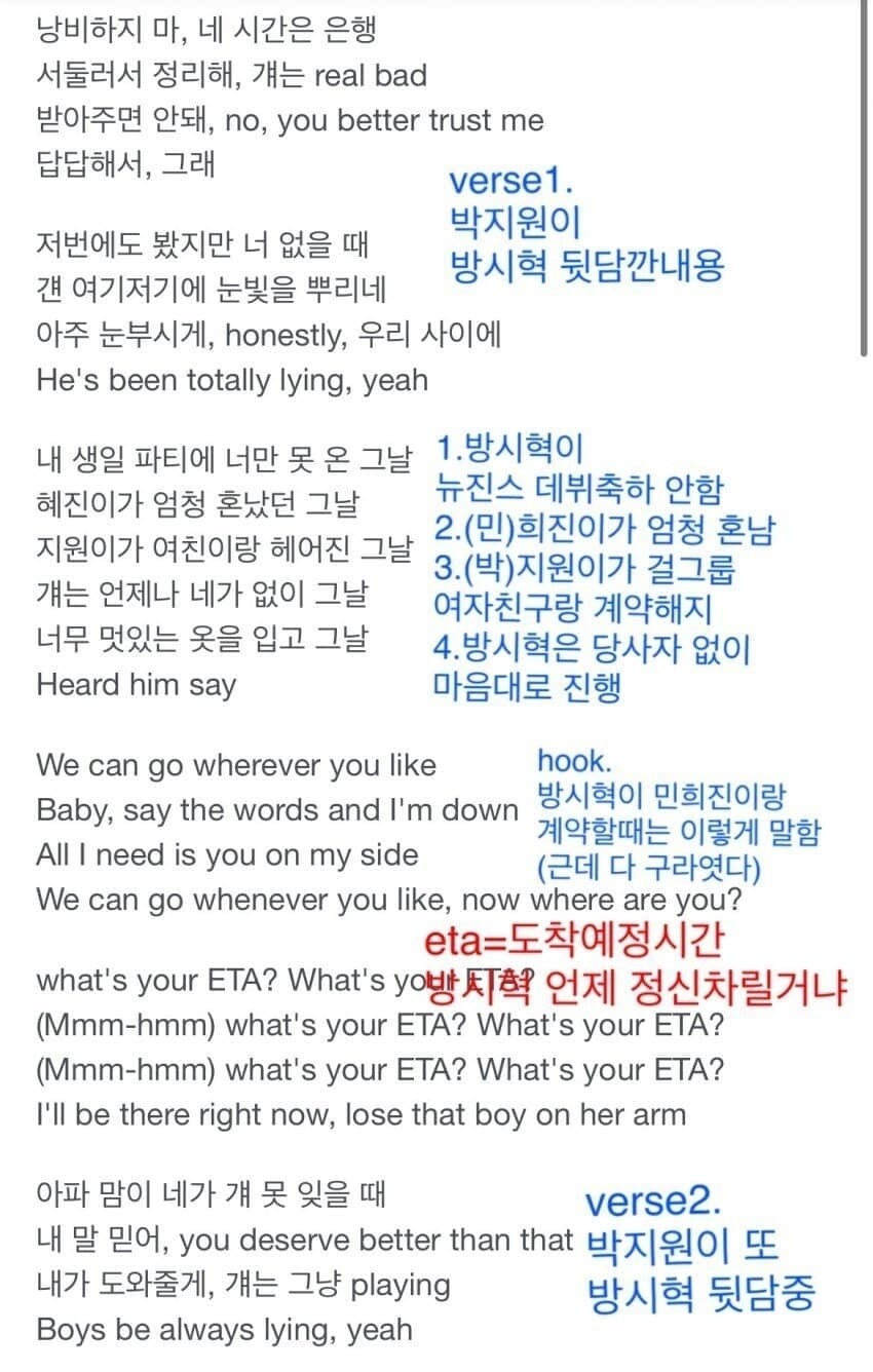 블라인드 | TV·연예: ETA 가사가 이런거였어?