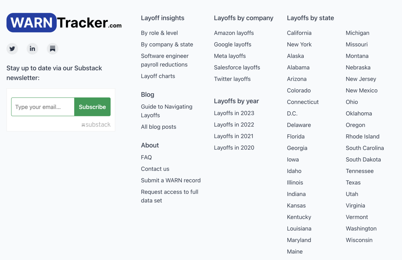 WARN lists by state, and an airtable | Layoffs - Blind