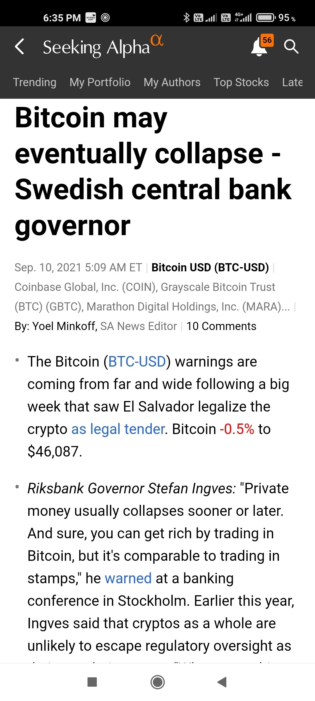 블라인드 | 암호화폐: Bitcoin may eventually collapse