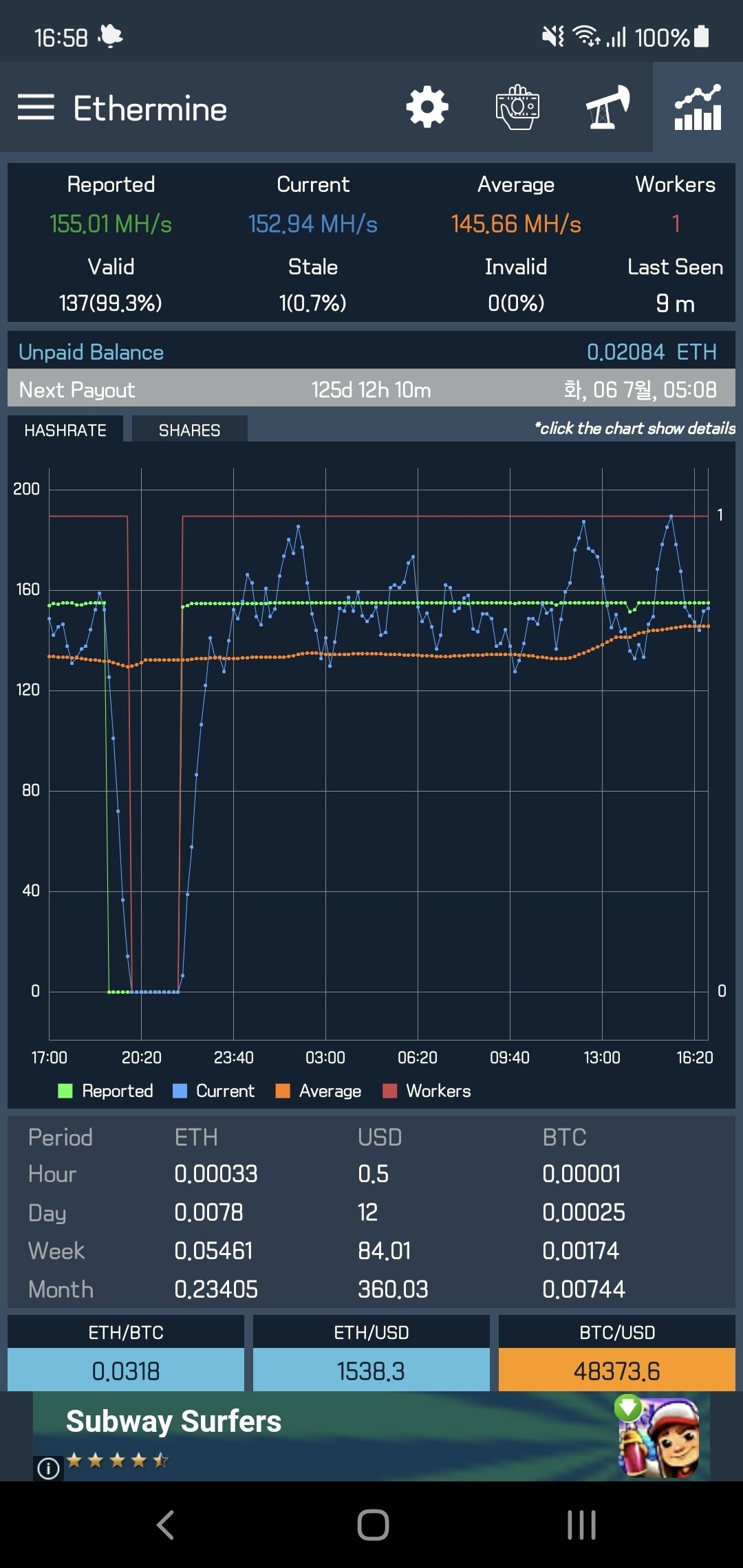 블라인드 | 암호화폐: 이더리움 채굴 근황.keunhwang