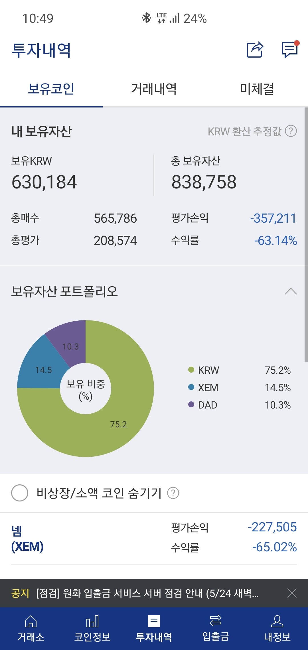 블라인드 | 암호화폐: 죽고싶다