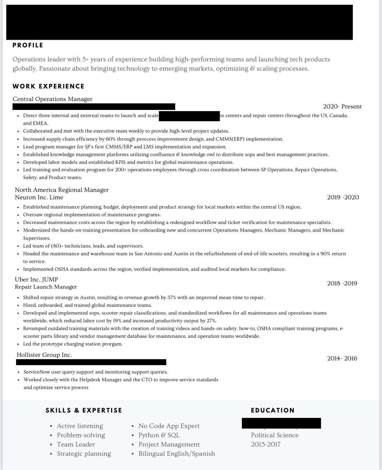 Need a resume review! 