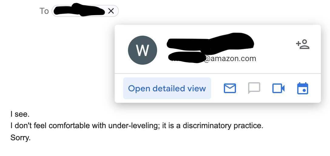 Rejecting Amazon offer