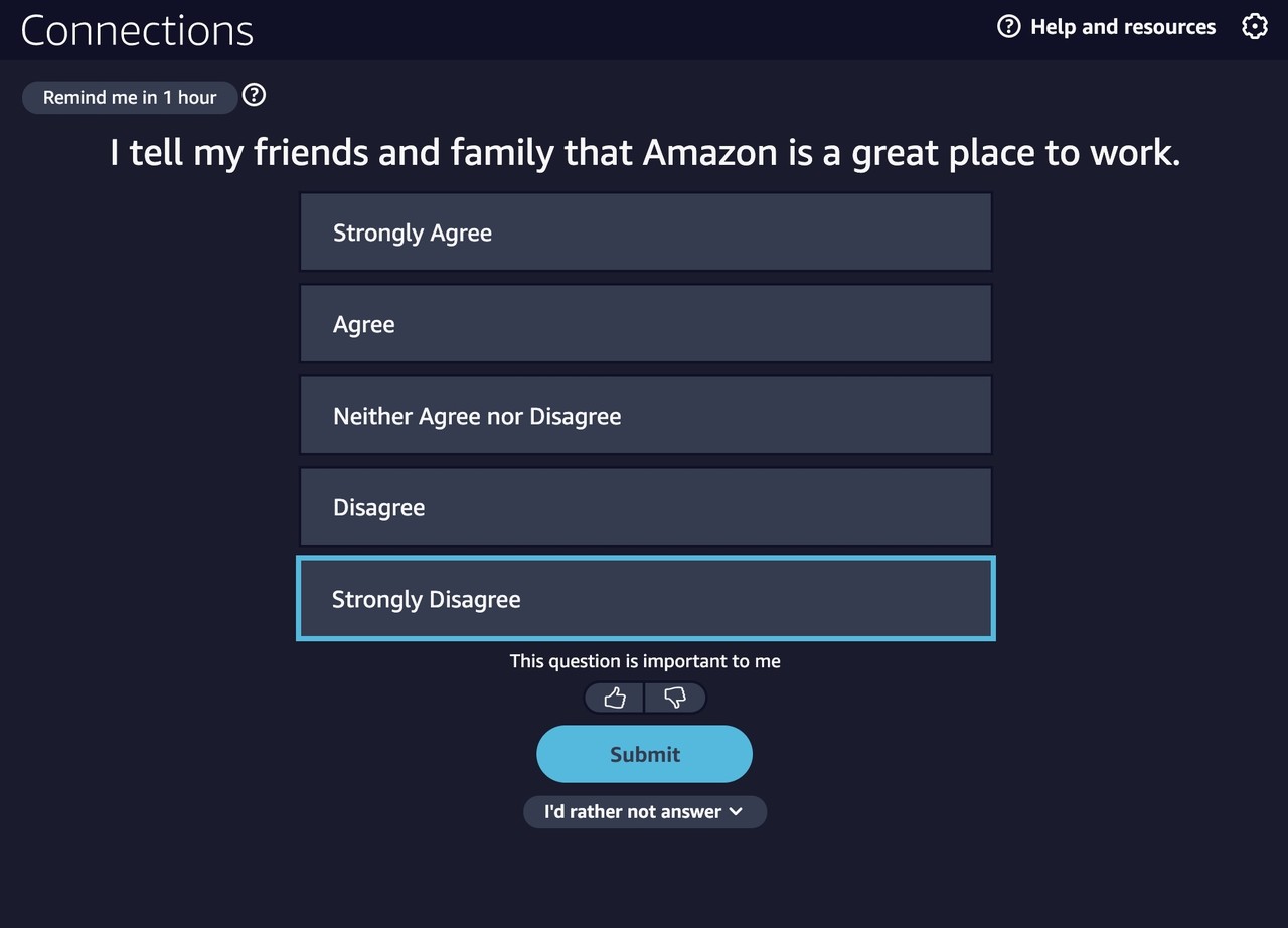 Amazon is a great place to work 😵‍💫