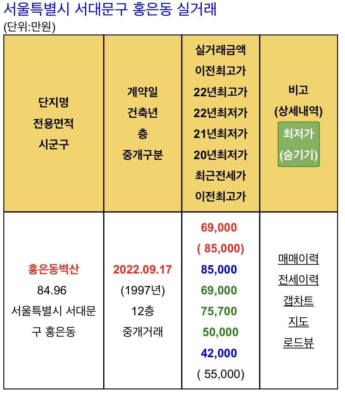 홍은동벽산 단지 사진