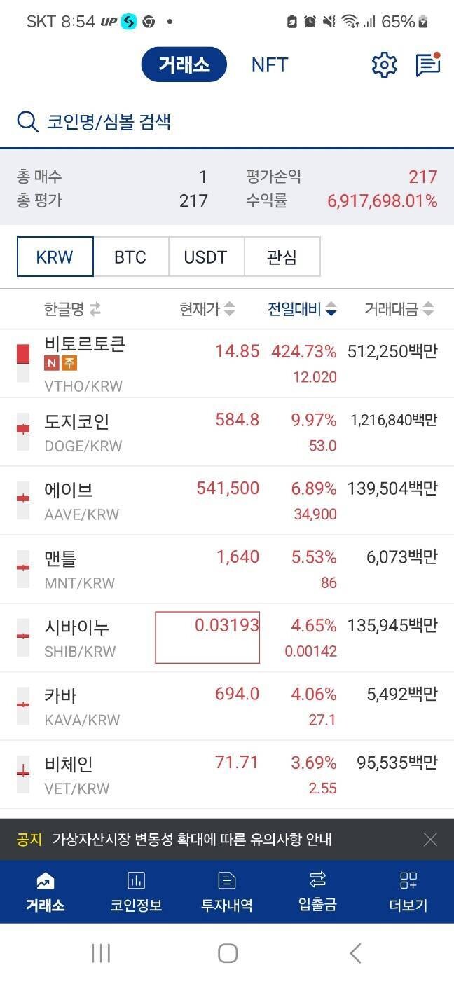 블라인드 | 암호화폐: 비토르토큰 수익률 공개합니다