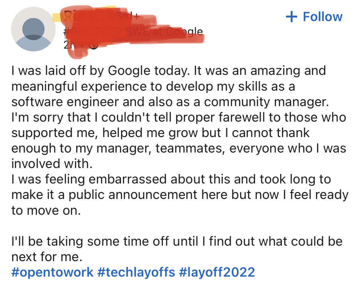 Google Layoff Blind