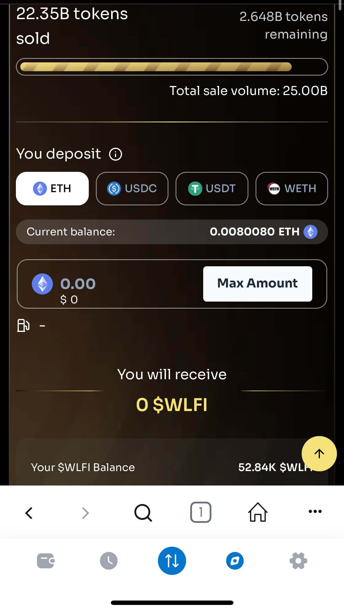 블라인드 | 암호화폐: WLFI 프리세일 산사람 많아?