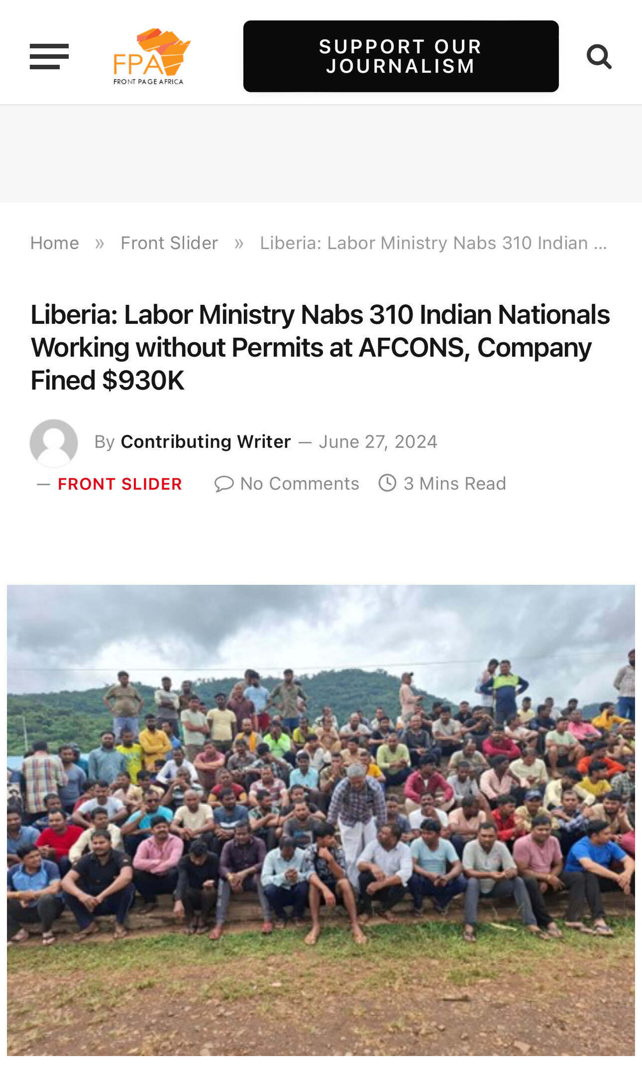 Now illegal Indians in Liberia after the US! India Blind