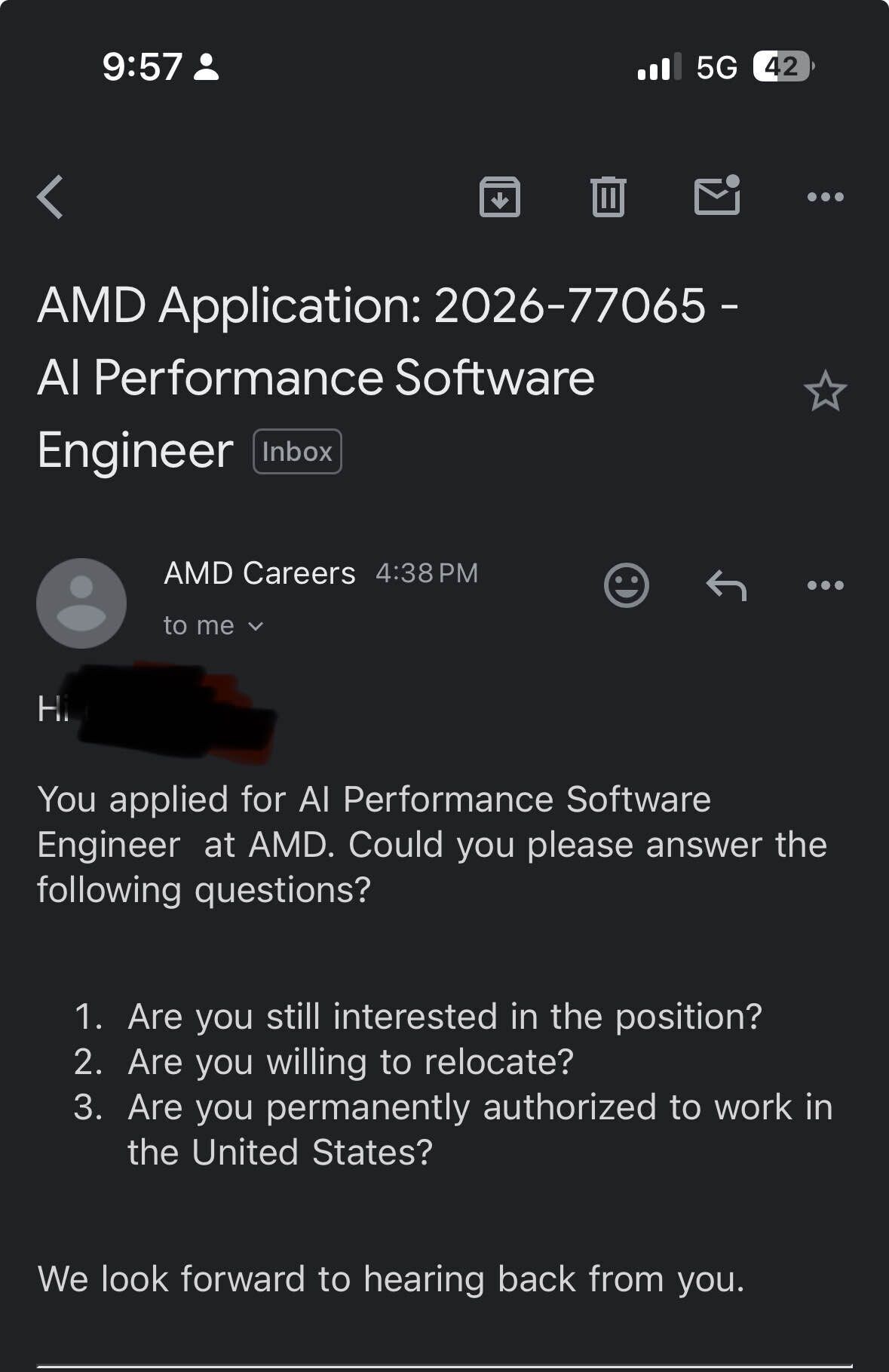 Incoming AMD interview? | Tech Industry - Blind