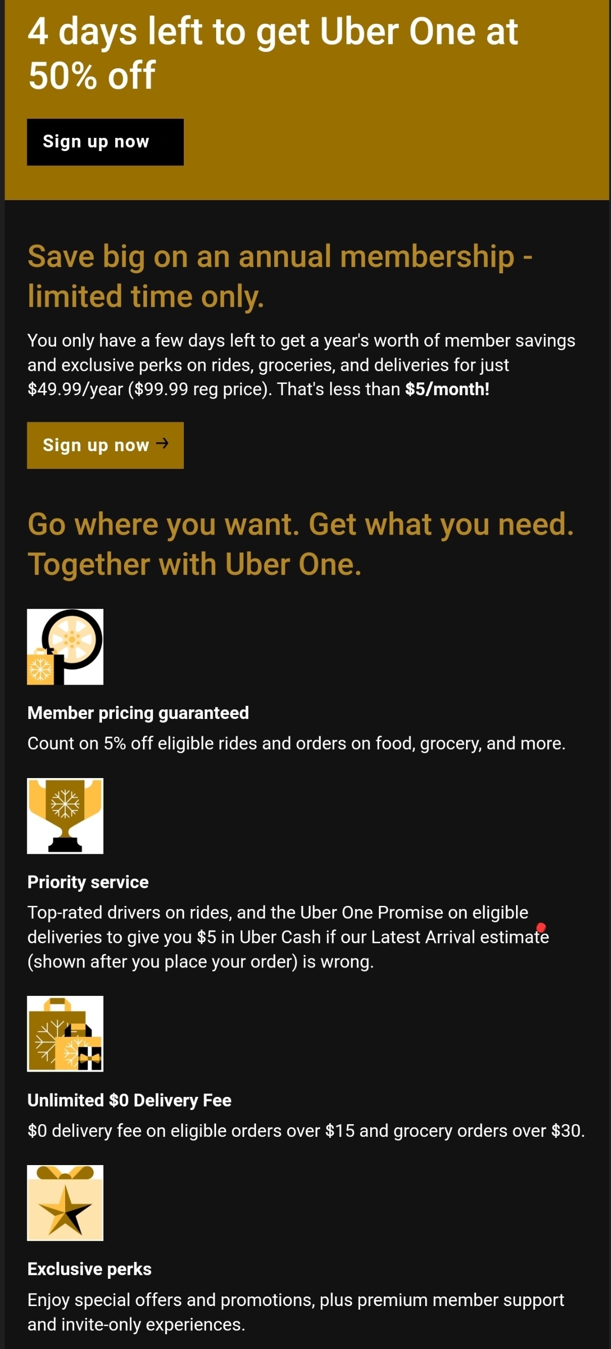 Is Uber One worth it at 50% off promotion for Thanksgiving 