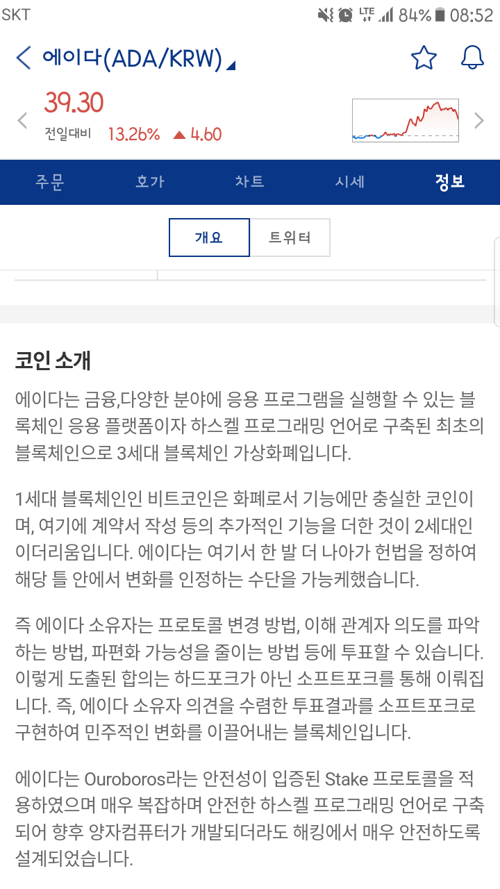블라인드 | 주식·투자: 에이다 코인 어제 아침과 오늘 저녁...
