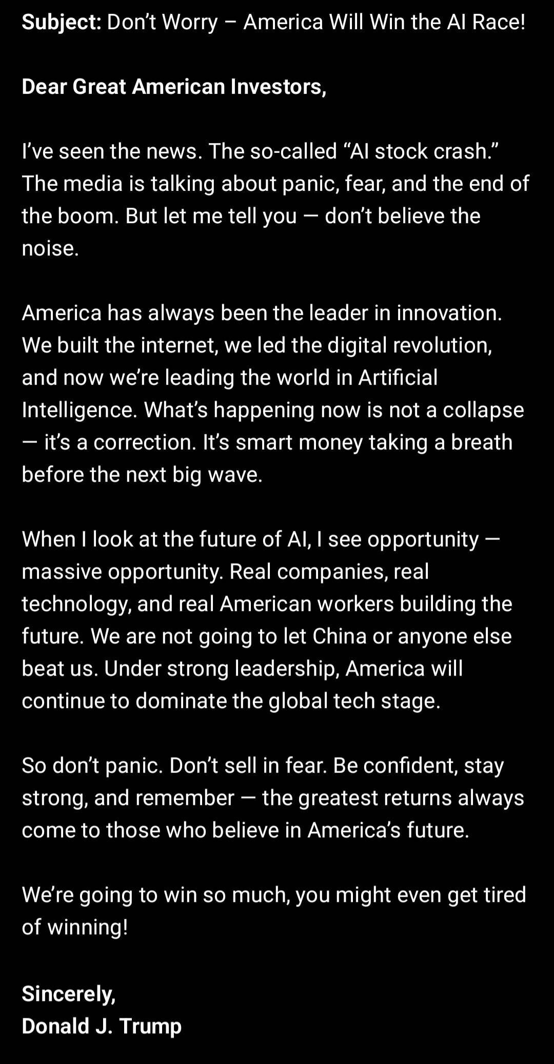 블라인드 | 주식·투자: 트럼프 서신