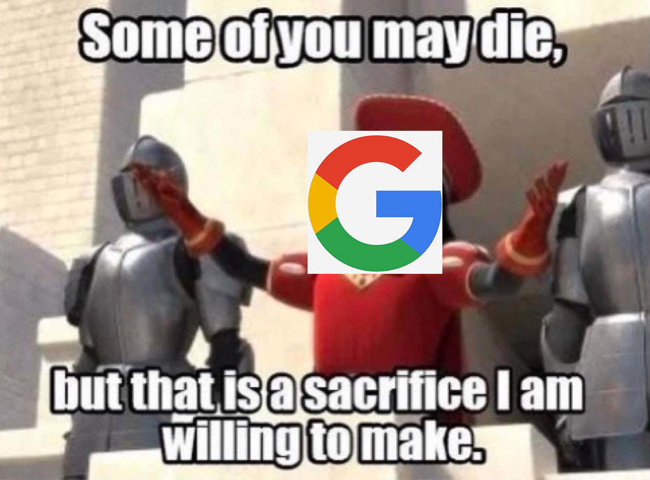 Google RTO be like