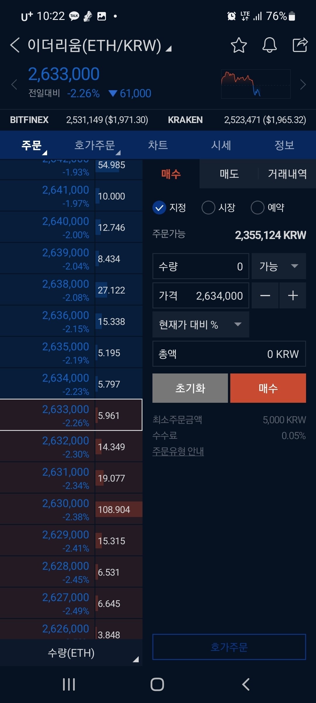블라인드 | 암호화폐: 업비트화면