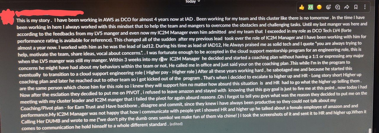 Perks of doing good work at Amazon