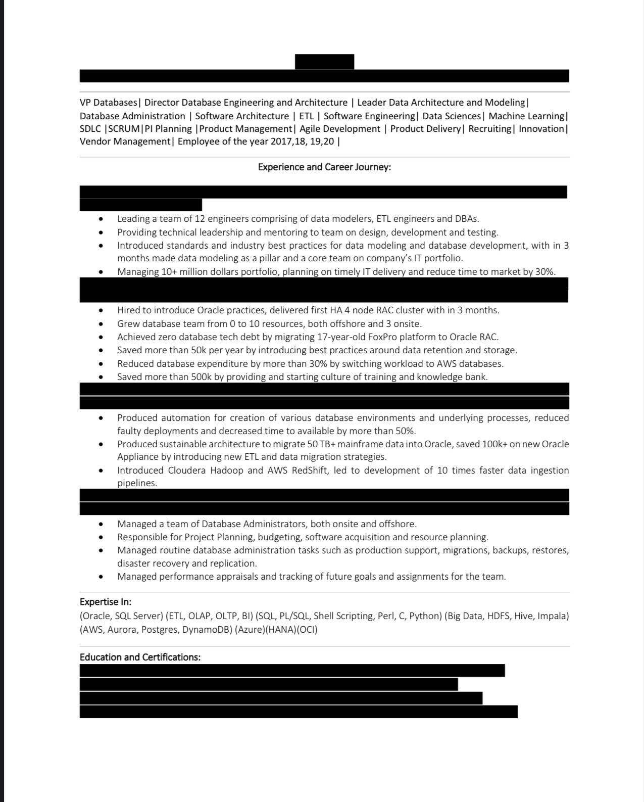 Help with resume.  🙏 