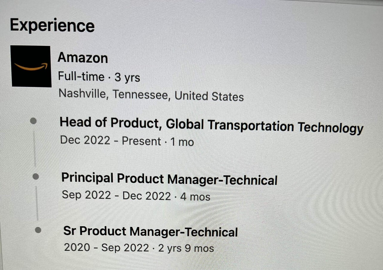 Promoted twice a year at Amazon - Blind