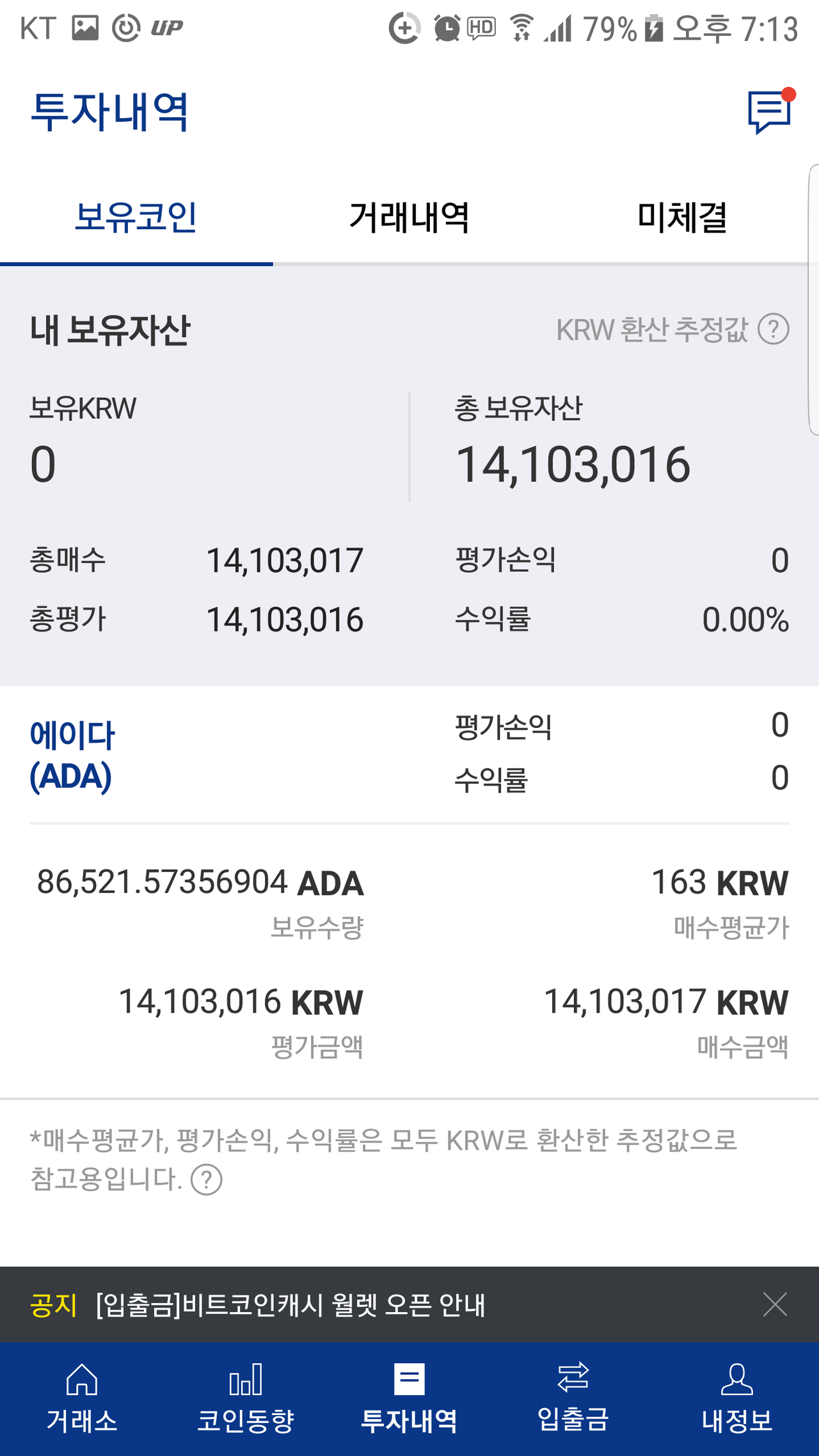 블라인드 | 암호화폐: 에이다로 몰빵