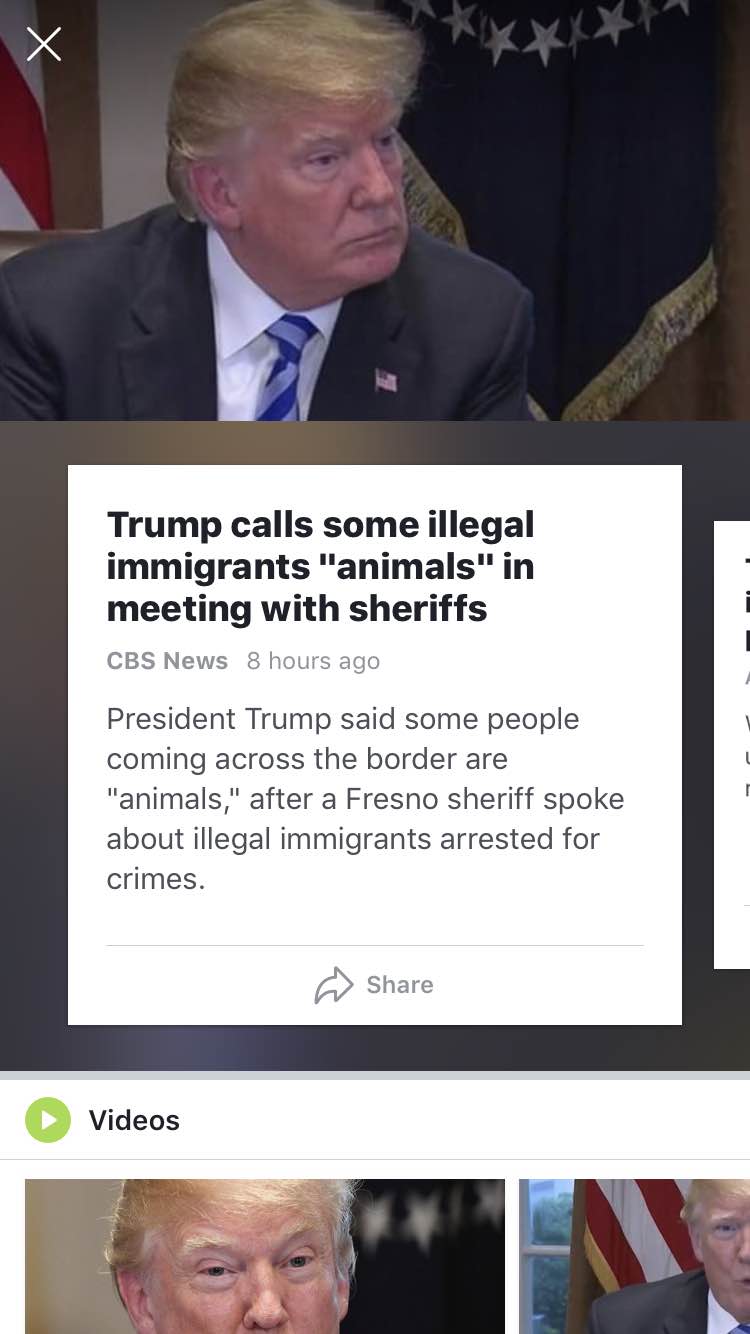 Great example of the media crafting a narrative with Trump’s animal reference.