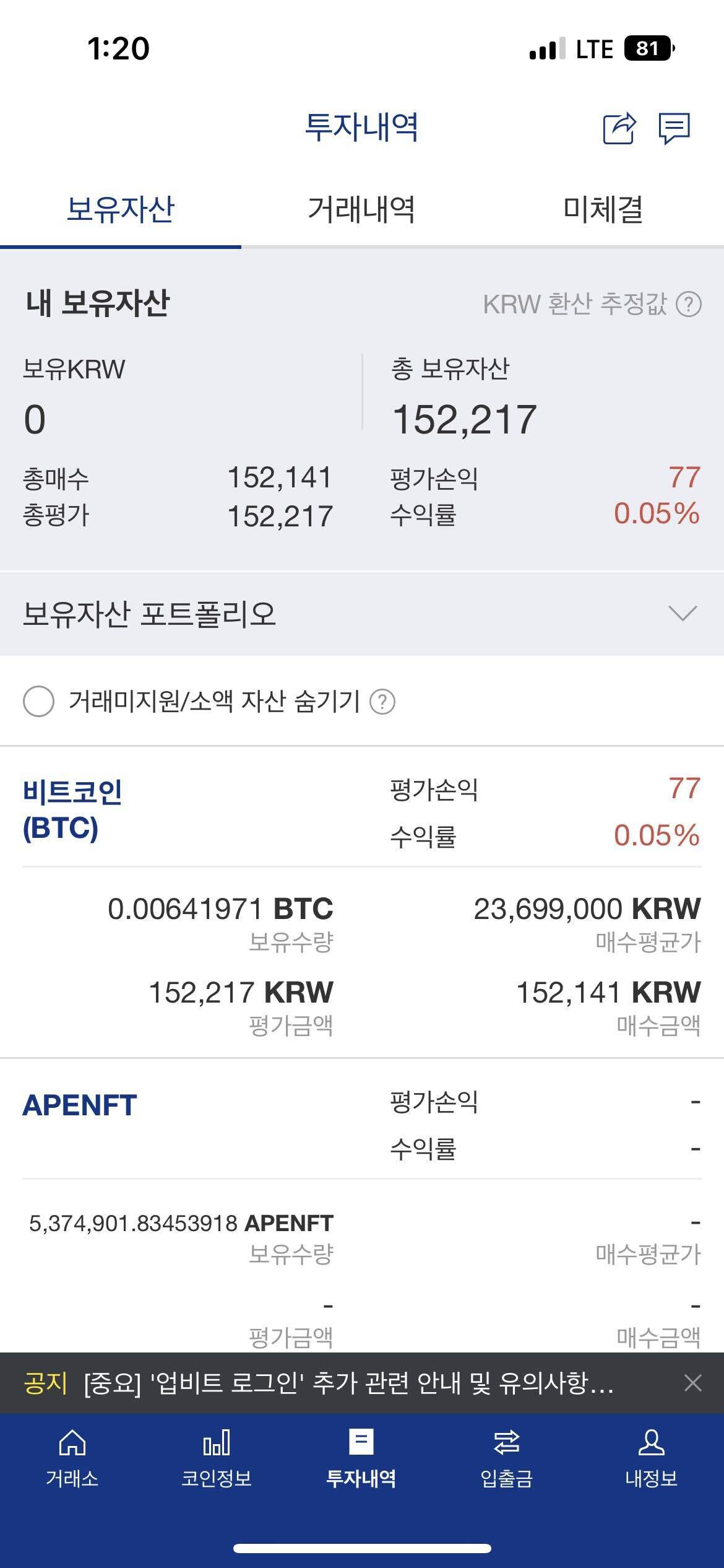 블라인드 | 암호화폐: 손절 후 간만에 코인..