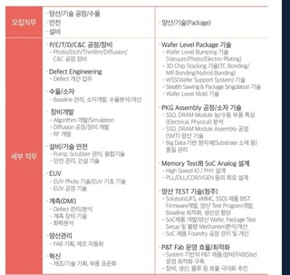 하이닉스 경력 질문