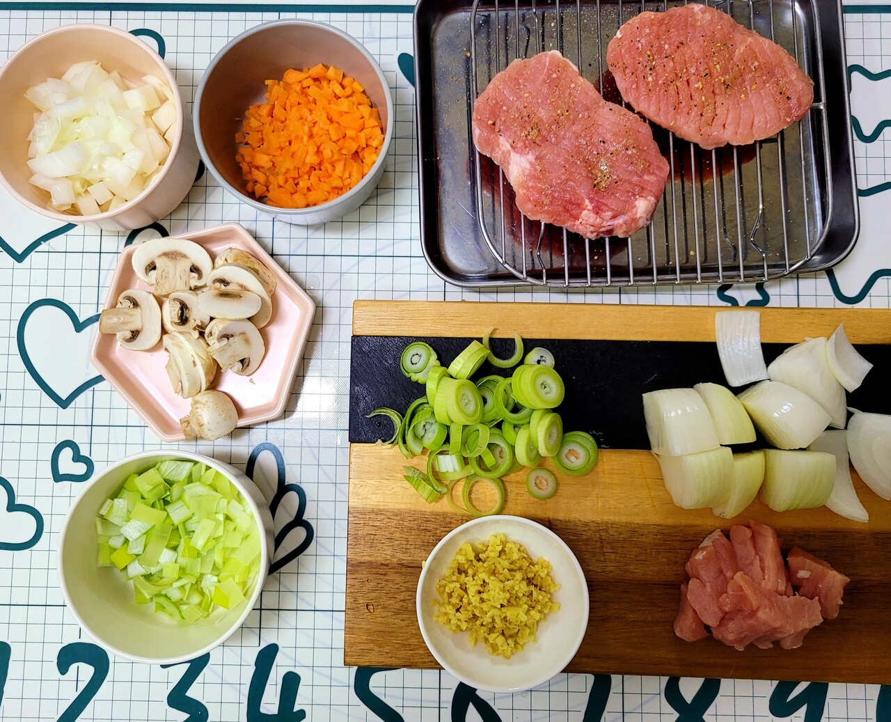 짜장돈까스정식 만들어봤읍니다