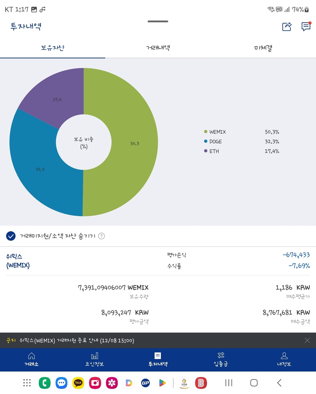 블라인드 | 암호화폐: 위믹스야...