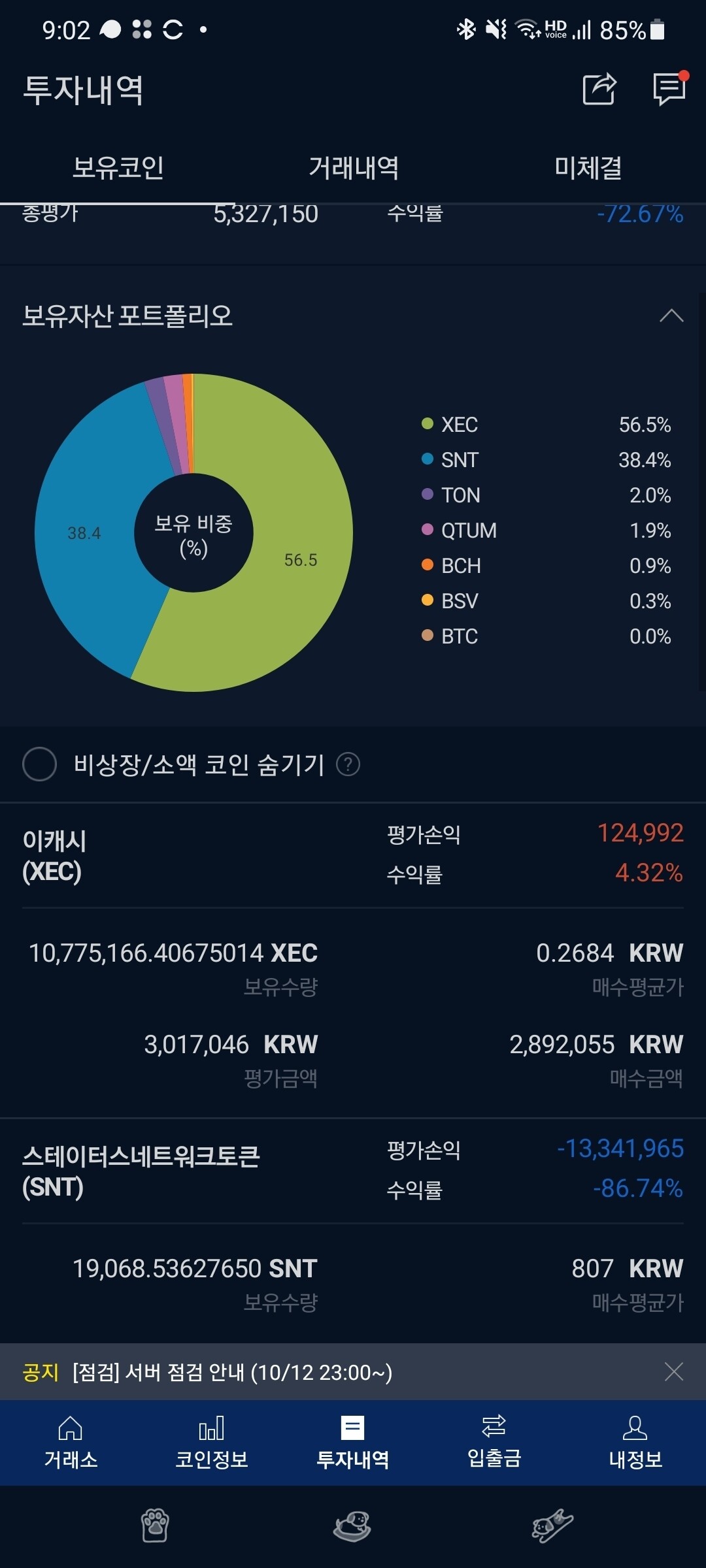 블라인드 | 암호화폐: 이캐시 팔어 말어?