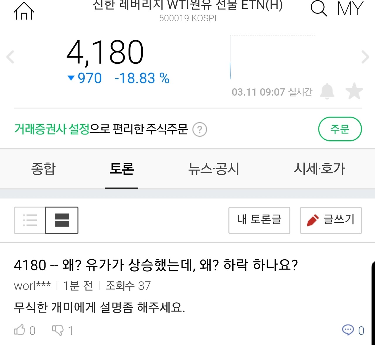 블라인드 | 주식·투자: 원유 레버리지 탈 사람들 참고