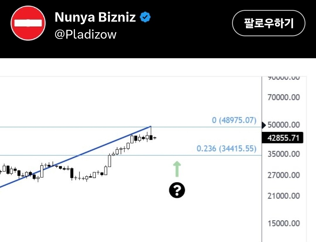 블라인드 | 암호화폐: 주기영씨가 리트윗한 사람 바닥예측 차트