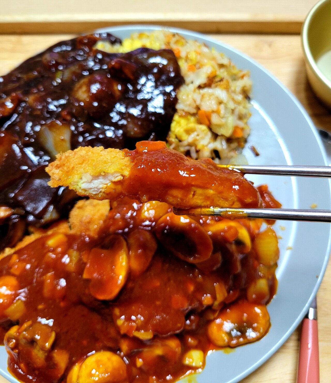 짜장돈까스정식 만들어봤읍니다