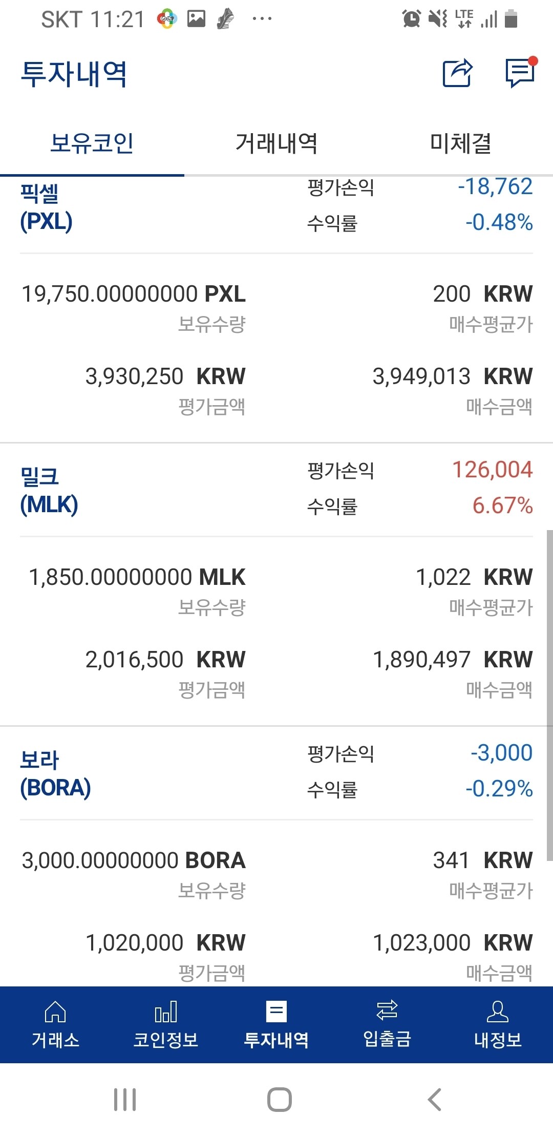 블라인드 | 암호화폐: 1시간전 픽셀 밀크 보라 매수결과2