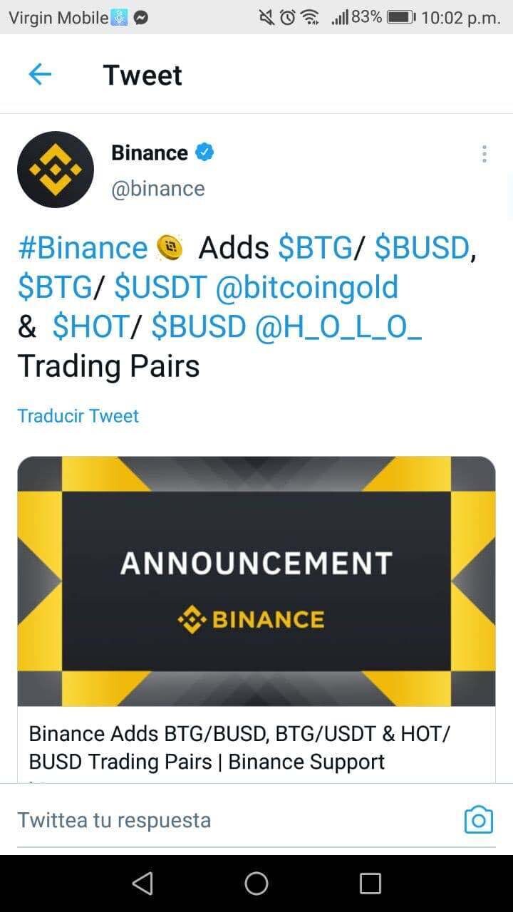 블라인드 | 암호화폐: 비트코인골드 바이낸스 상장