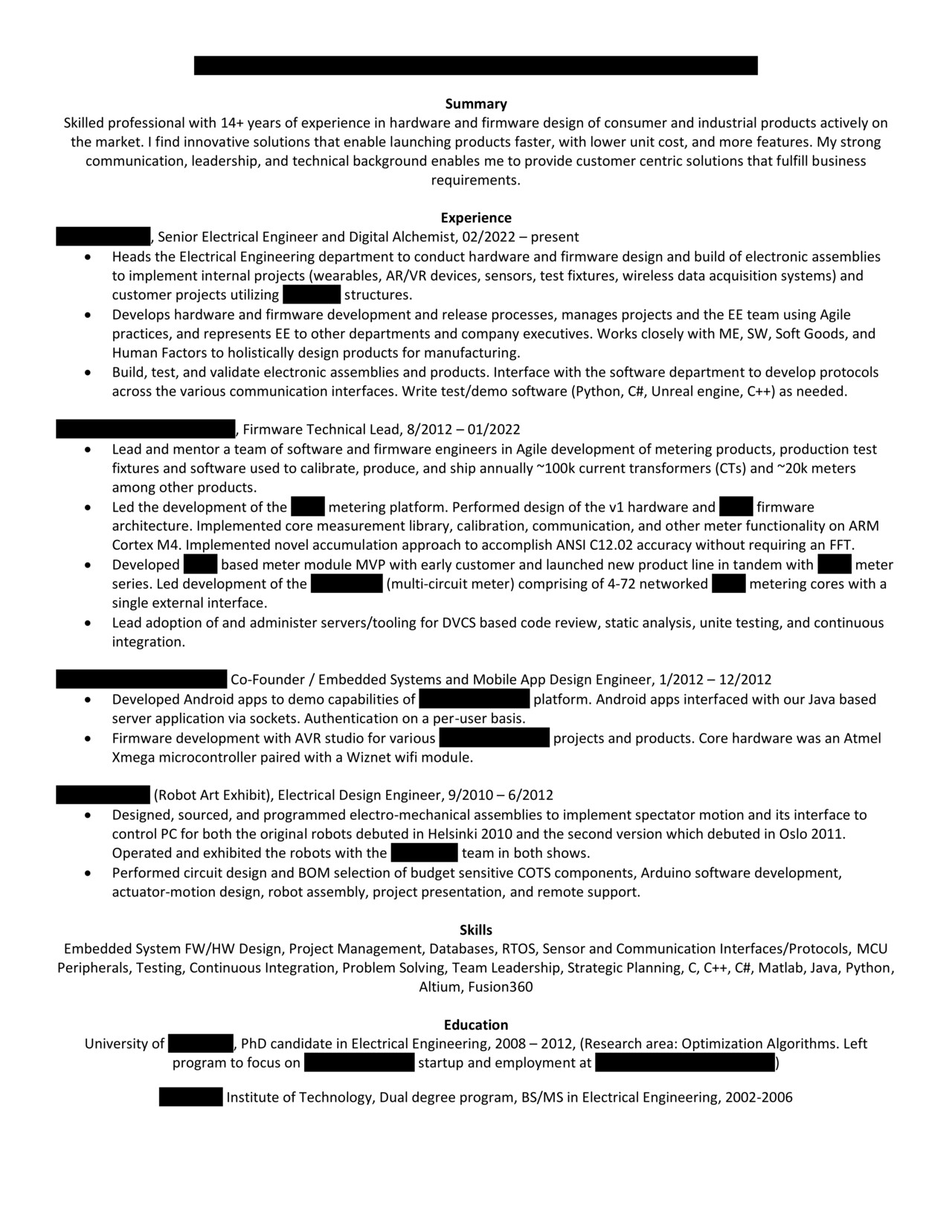 FW HW Engineer Moving to SW Resume - 3e9bc74ea2b537a60a633bd98a2bd250 Res 