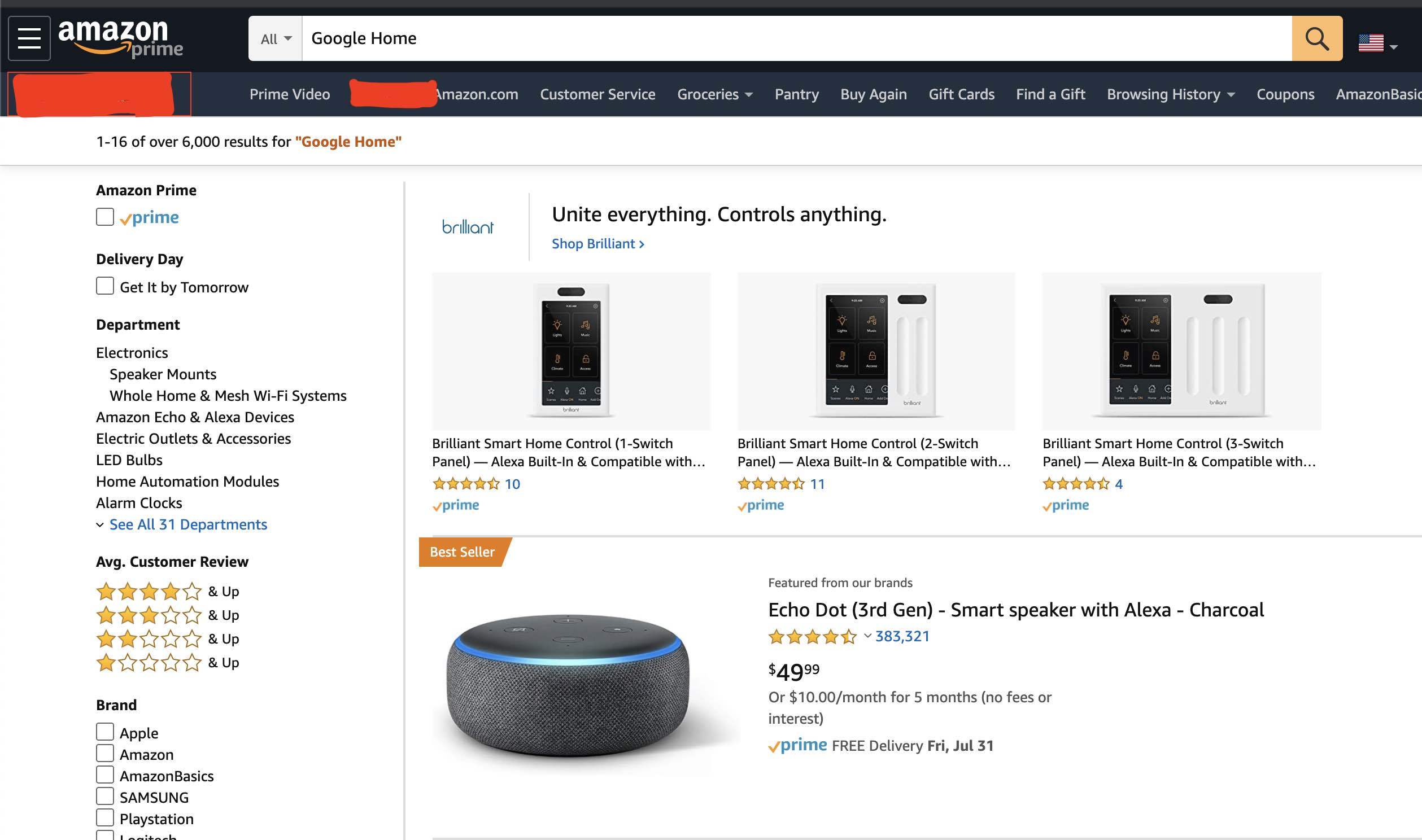 google home for the blind