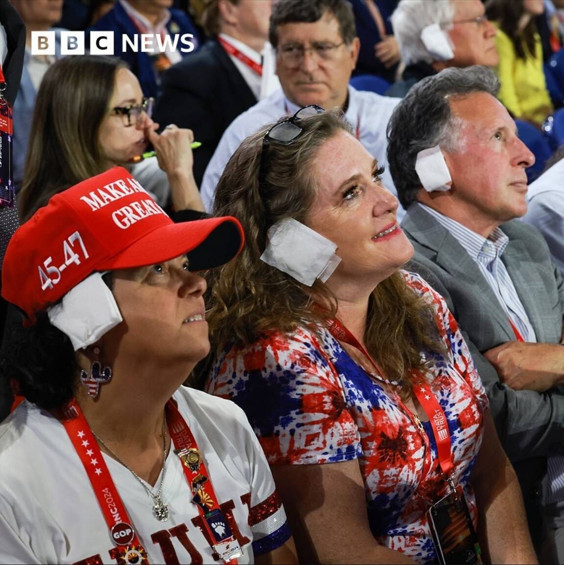 MAGA fans are now wearing ear bandages | 2024 Presidential Election