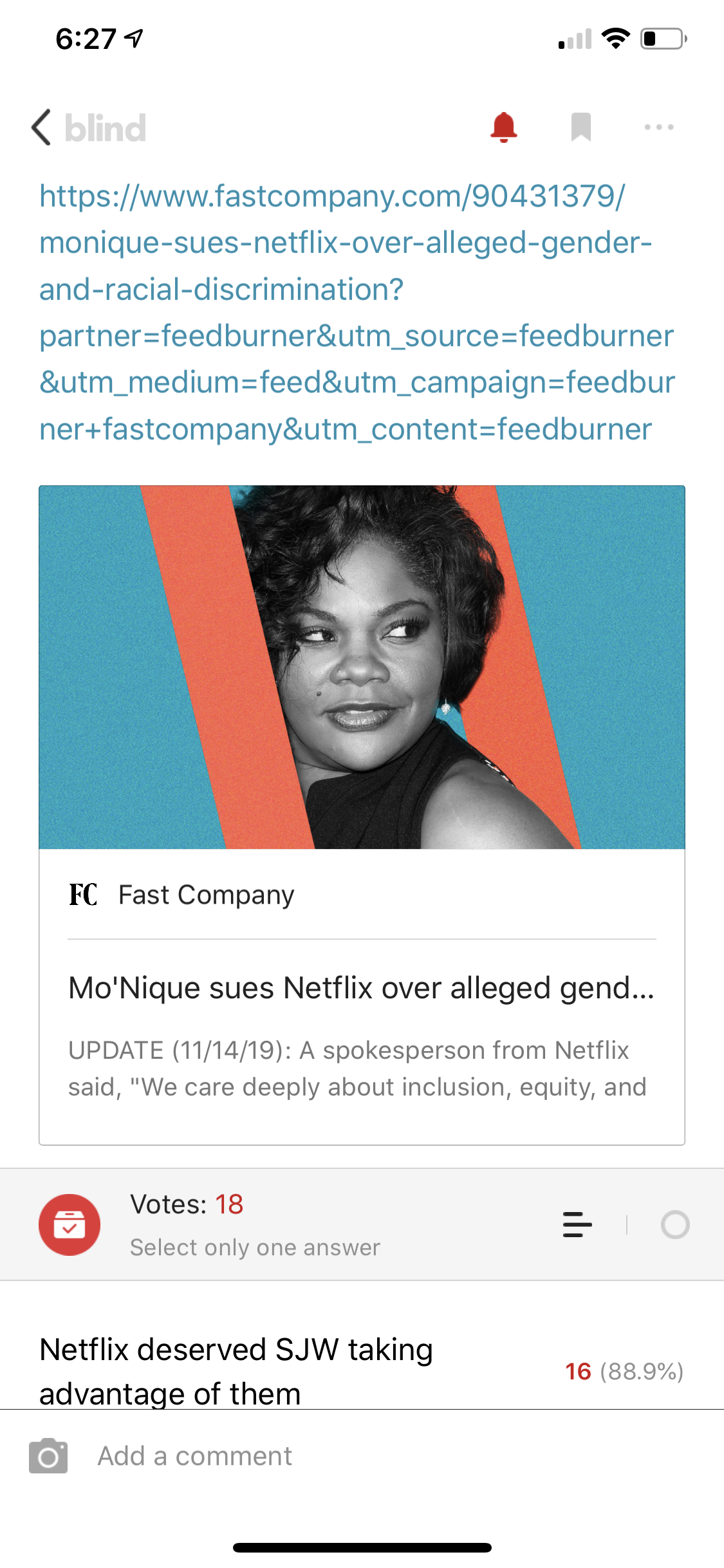 Netflix PCs cancel FoS even on blind