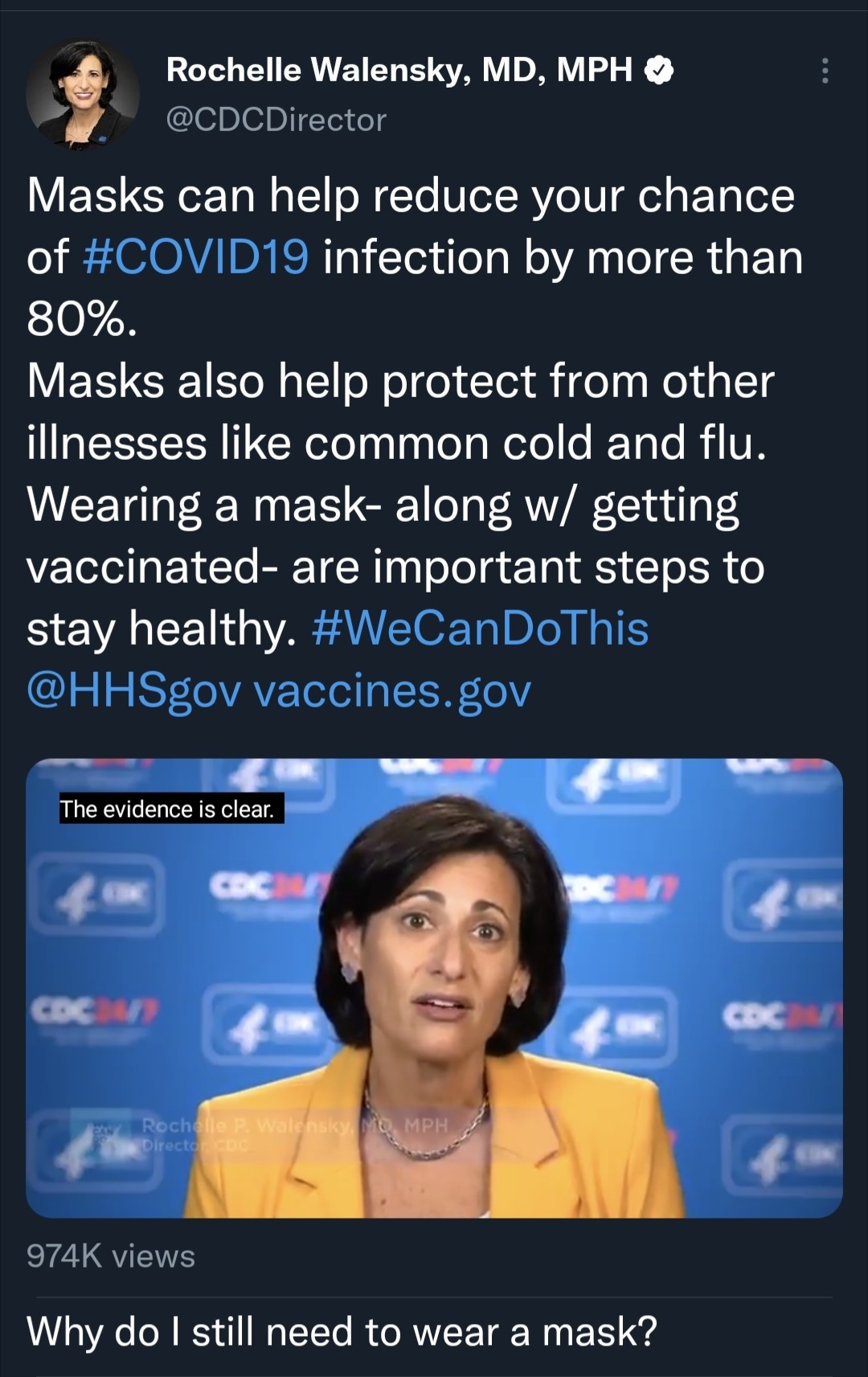 cdc director said what now?