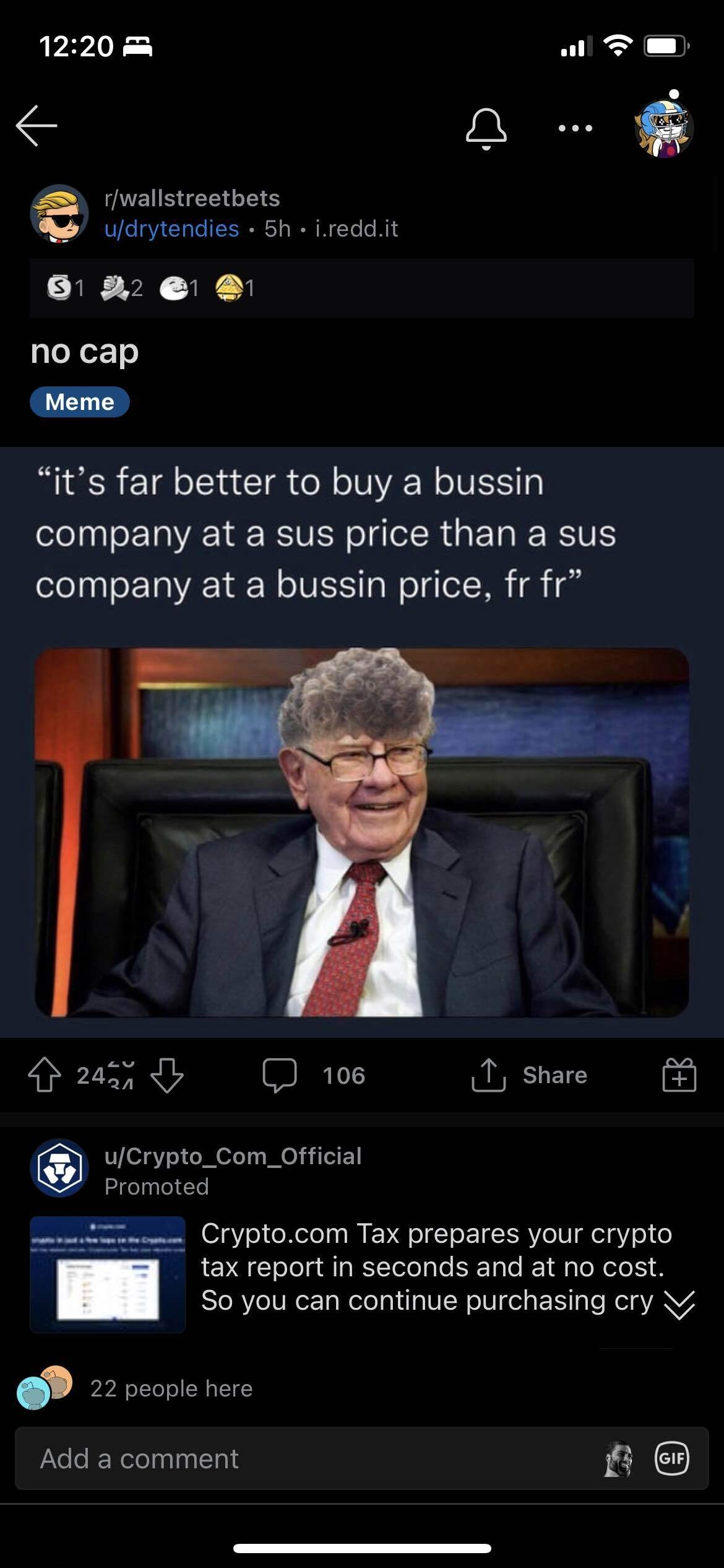 as seen on reddit 🧢 Stocks & Investments Blind