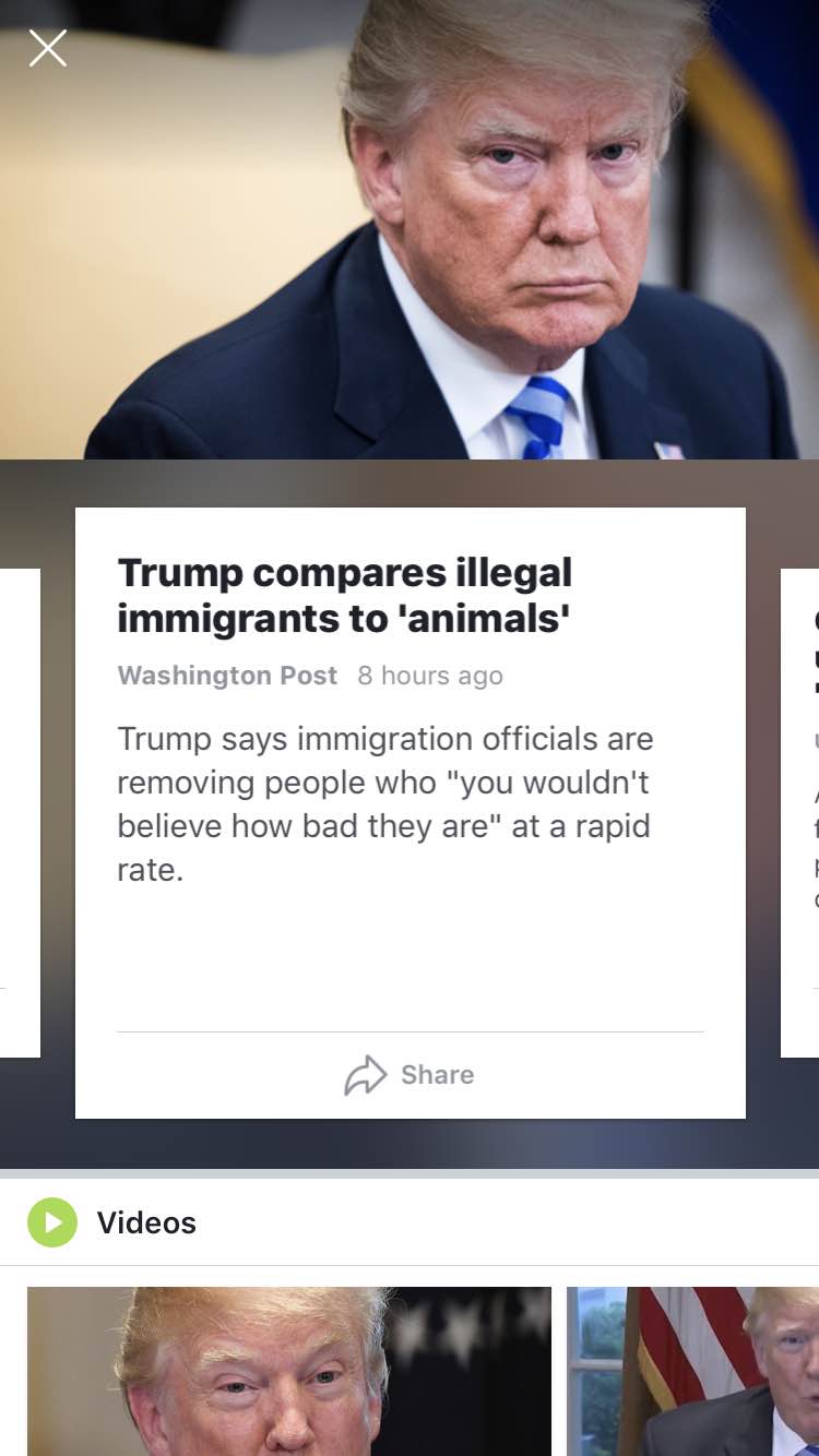 Great example of the media crafting a narrative with Trump’s animal reference.