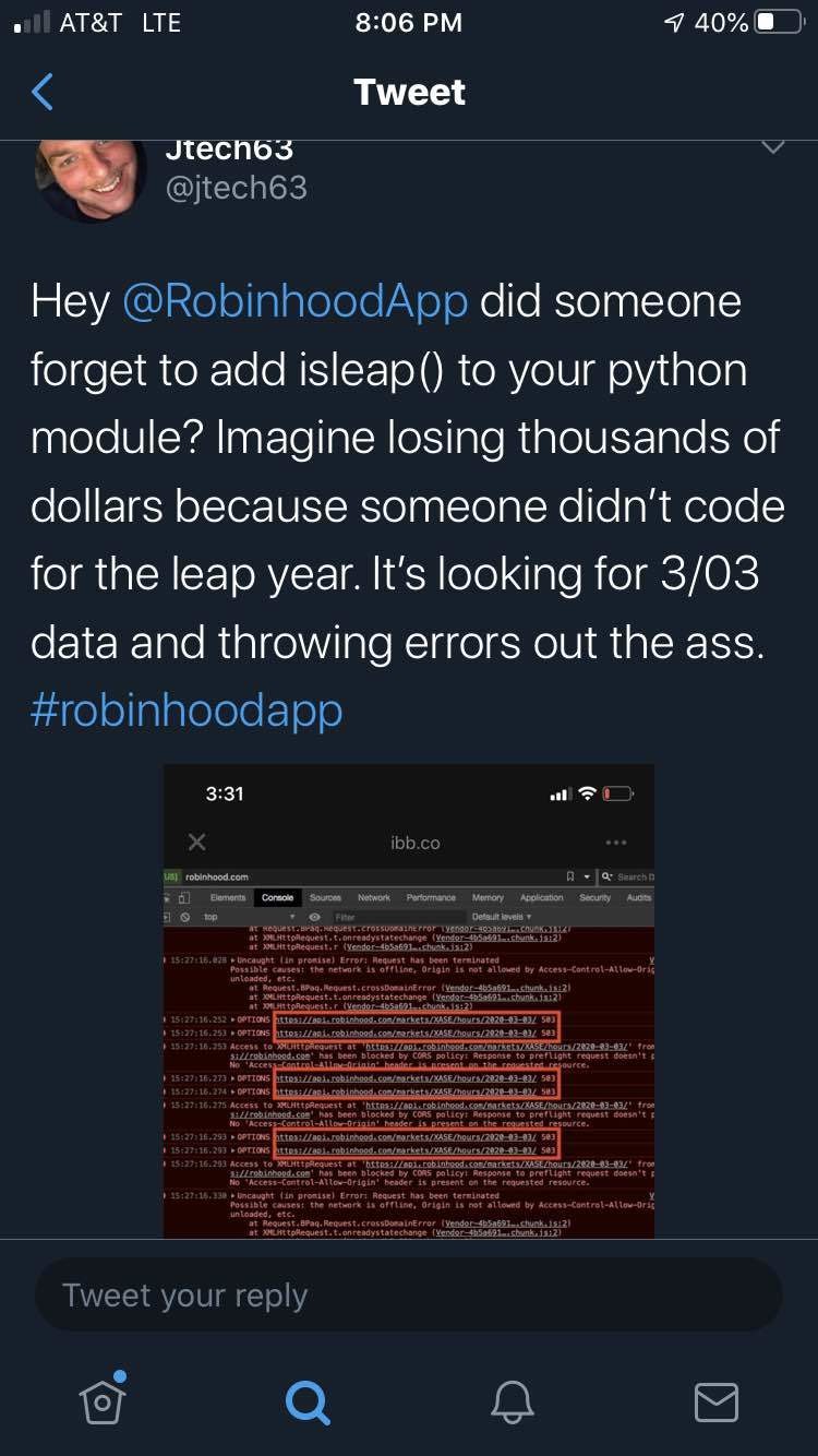 Reason Robinhood app lost Thousands of dollars today