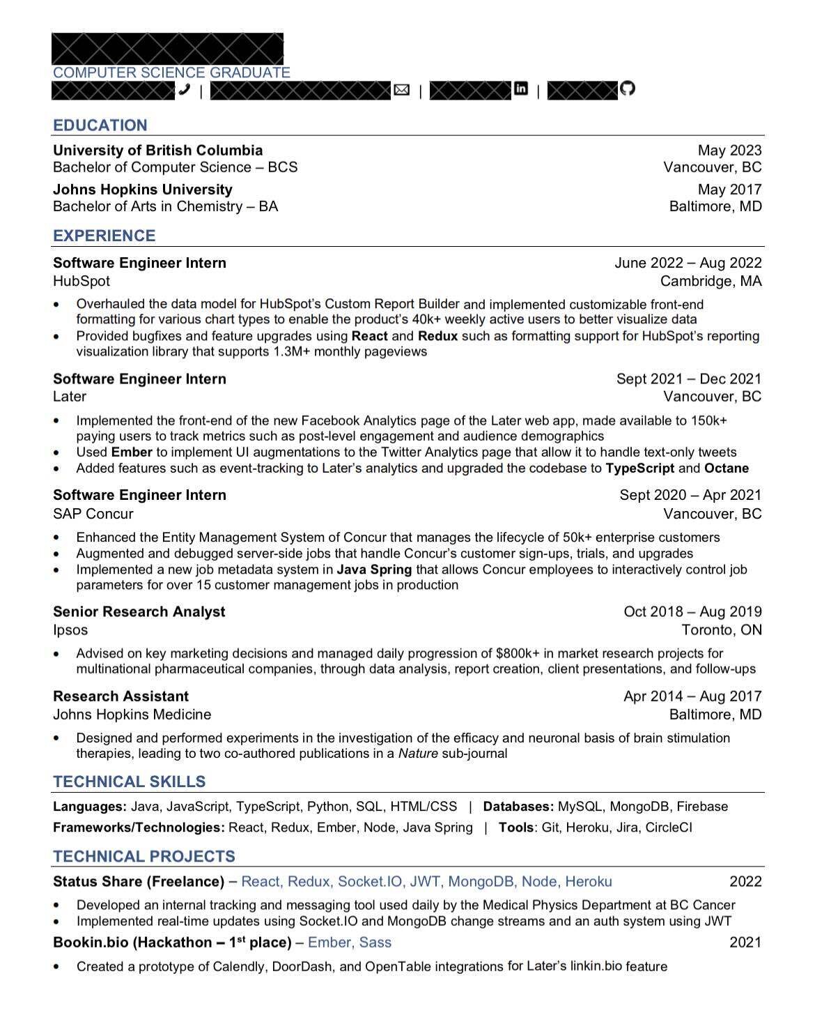 Seeking New Grad Referrals – 3x SWE Intern - Blind