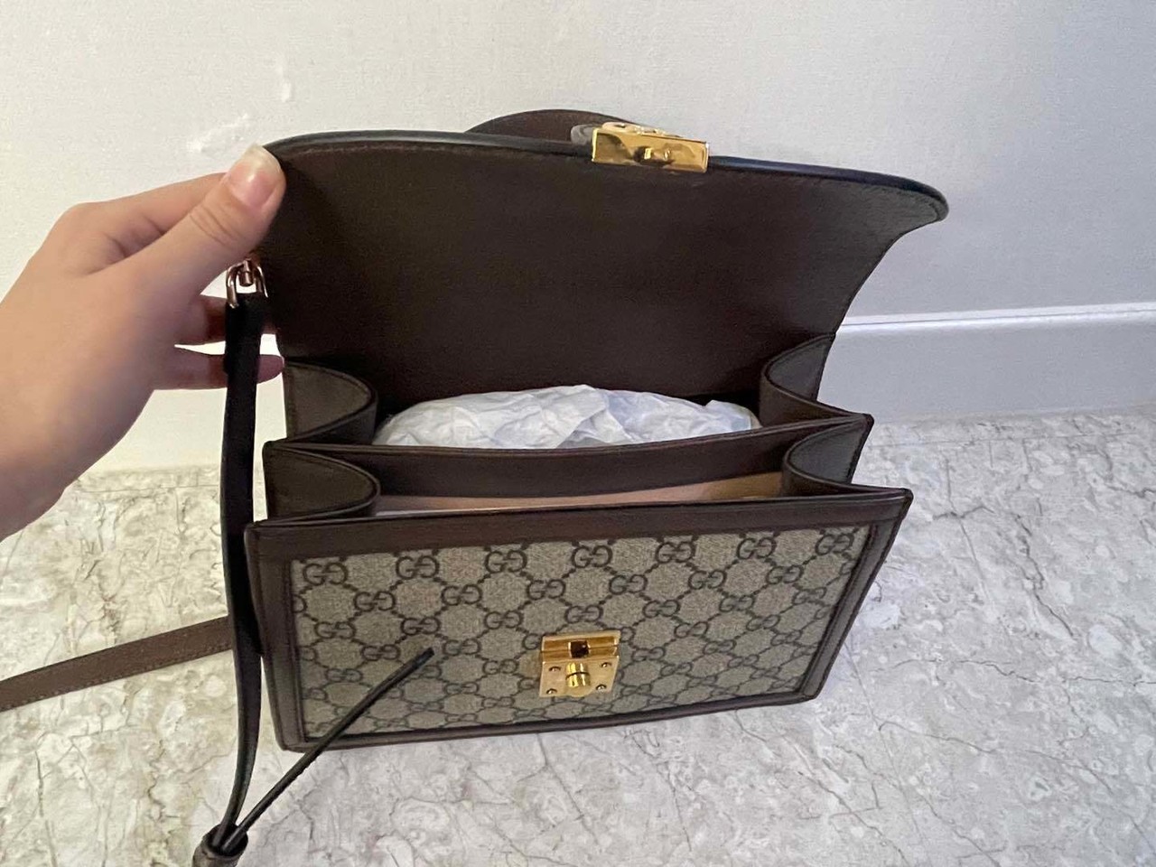 65105596IWX 구찌 오피디아 웹 탑핸들 (한번 사용)