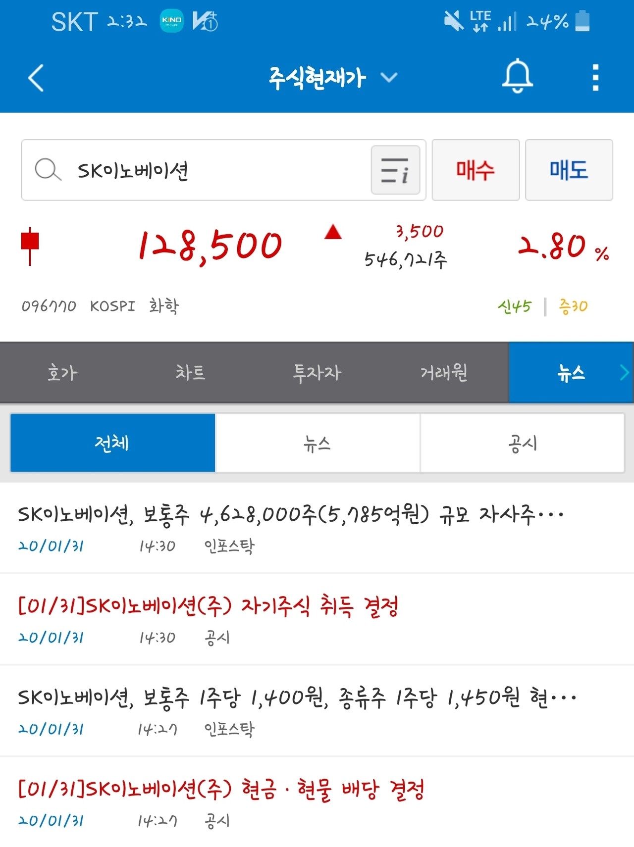 블라인드 | 주식·투자: SK이노베이션