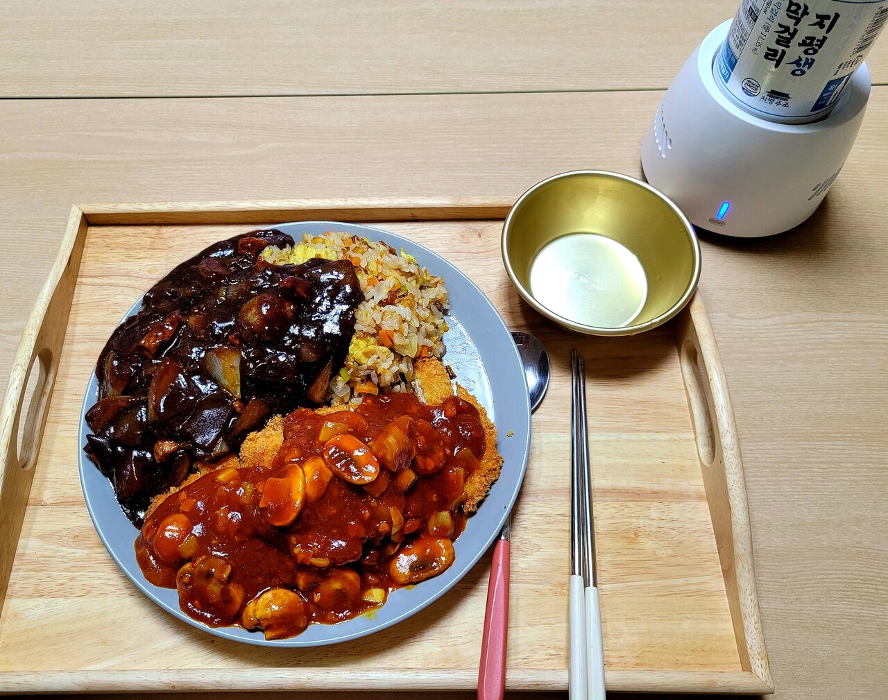 짜장돈까스정식 만들어봤읍니다