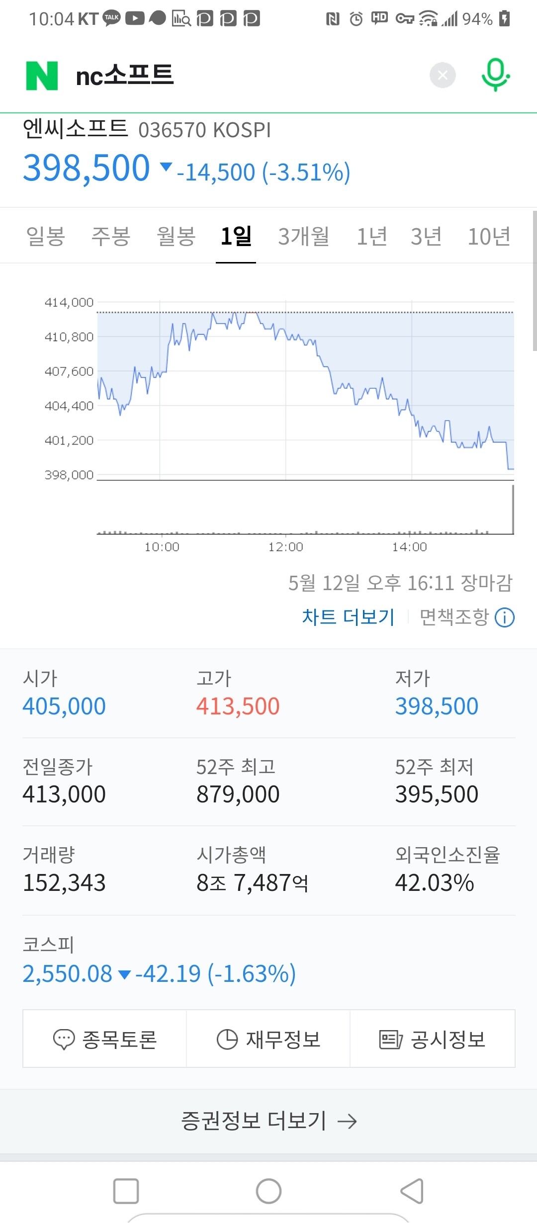 블라인드 | 주식·투자: nc소프트 ㅊㅋ